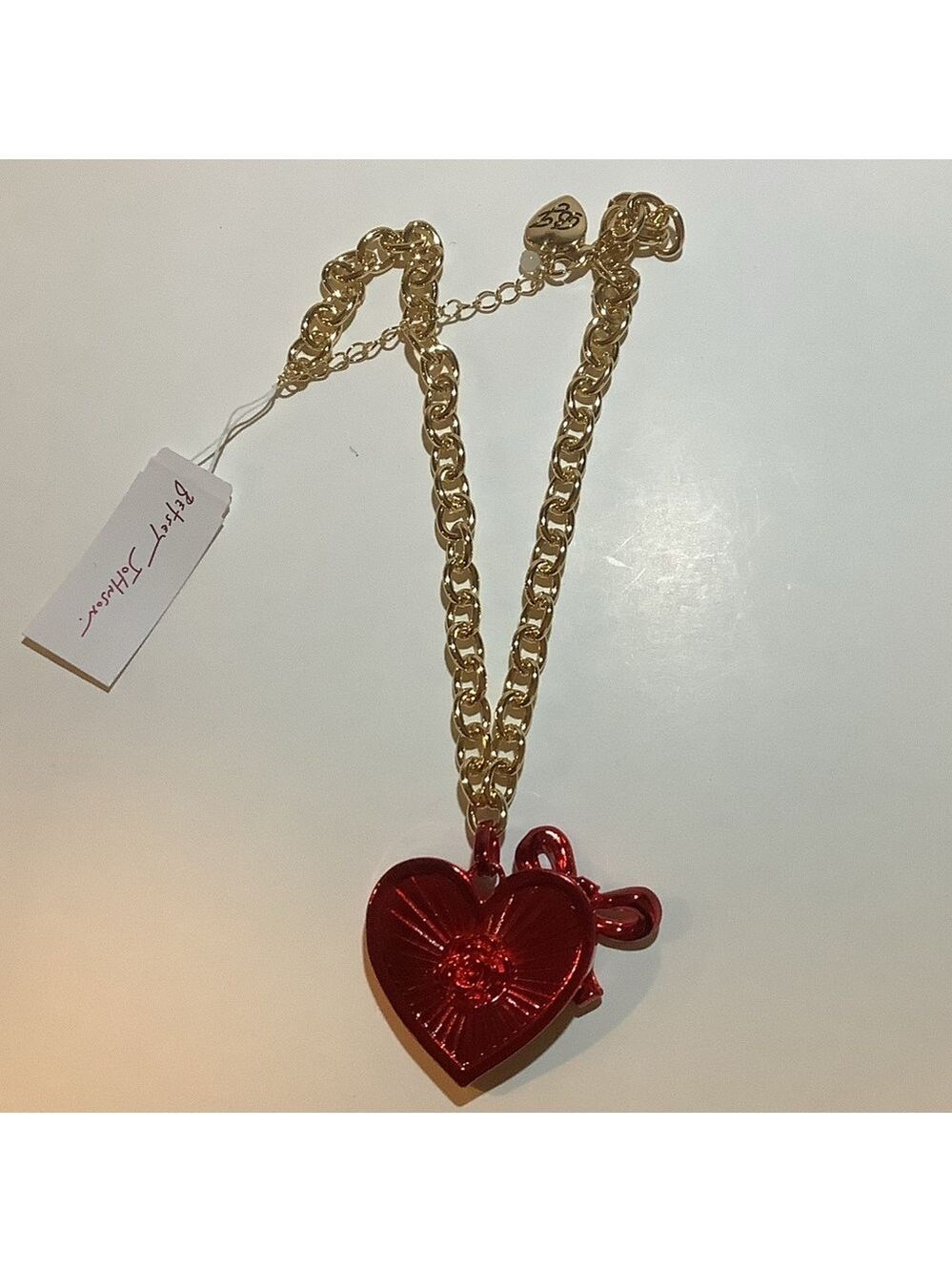Betsey Johnson Love Spell Heart Chocolate Box Necklace New - Picture 5 of 5